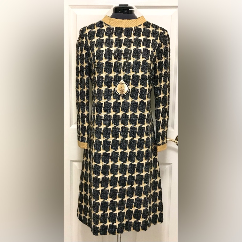 Vintage Bleeker Street Mod Tweed Dress